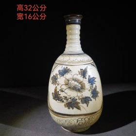 旧藏 磁州窑瓷器瓷瓶 1554 摆件
