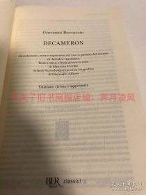 现货 [意大利语原版] 全新《十日谈》新版，薄伽丘 Decameron, （完整全面版，1800多页，厚册意大利文原版）Giovanni Boccaccio (Autor)