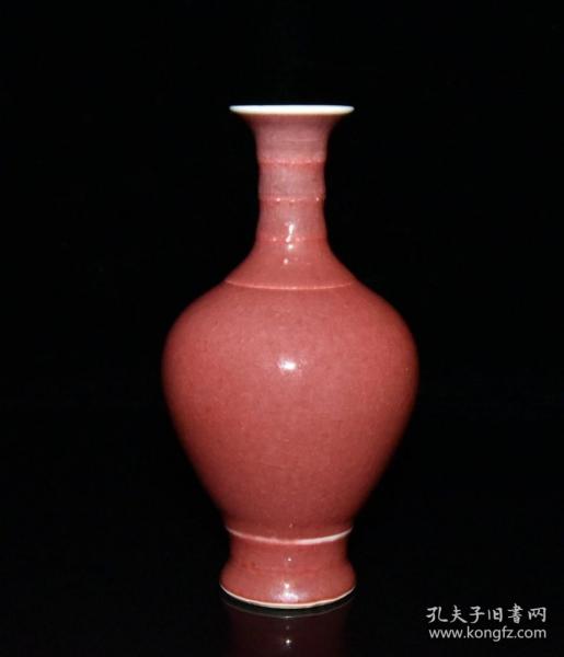 清代霁红釉瓶【14.3x7.5cm】