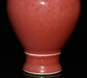 清代霁红釉瓶【14.3x7.5cm】
