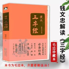 钱说三字经（毛边本）钱文忠解读三字经百家姓弟子规全解中国文化的命运读本南怀瑾的32堂国学课我的智慧成语世界