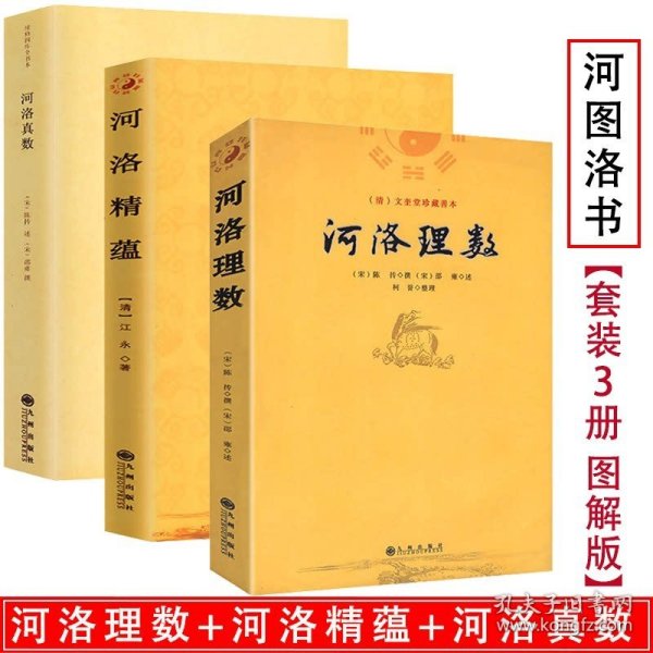 3册 河洛理数河洛精蕴河洛真数/风水河图洛书白话梅花易数皇极经世书周易阴阳五要奇书阳宅三要宅谱滴天髓阐微子平真诠