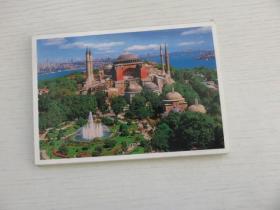 colour views of hagia sophia istanbul  连体明信片  12枚