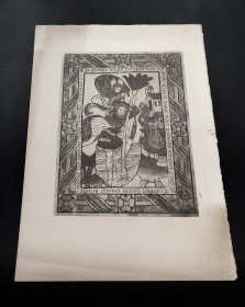 10#1920年《维也纳宫廷图书馆收藏的15世纪叶子》珂罗版校样2张
