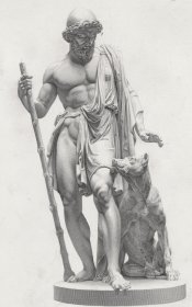 16幅19世纪雕塑题材点刻钢版画