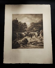 1900年照相凹版《瀑布》