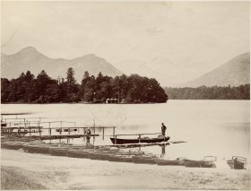 1870年蛋白照片2帧《英国风光》第三组
