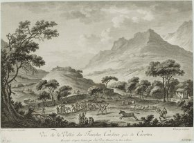1781年蚀刻铜版画《卡塞塔附近的考丁叉状峡谷》