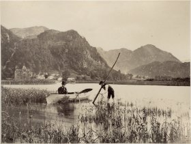 1870年蛋白照片2帧《英国风光》第六组