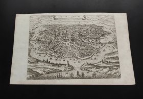 1638年铜版地图《杭州鸟瞰图》