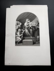 1854年钢版画《有鱼的圣母像》