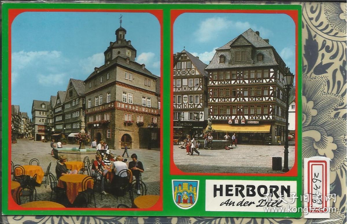 【编号：26398】HERBORN 德国徽标老明信片 vintage