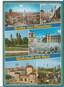 【编号：859】Munchen Herz 1994年3月29日德国实寄生日明信片 vintage