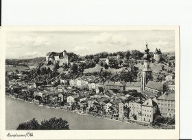 【编号：836】Burghausen Obb 1957年7月20日德国实寄古董明信片 vintage