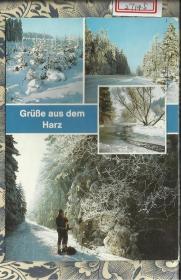 【编号：27145】Harz Kreis Wernigerode 外国雾凇雪景老明信片 vintage