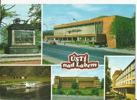 【编号：791】USTI nad Labem 1976年10月21日捷克斯洛伐克实寄片 vintage