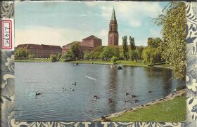 【编号：26317】Landeshauptstadt KIEL Rathaus Stadttheater 二十世纪外国古董明信片 vintage