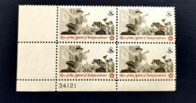 美国邮票1973年独立战争200年独立精神1全方连原胶新4525