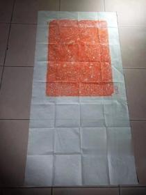 拓片唐代线刻观音 碑帖拓片 绘画 线刻艺术 朱砂水月观音原石原拓