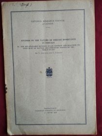 （1934年 英文原版）STUDIES ON THE NATUREOF DISEASE RESISTANCE IN CEREALS 谷物抗病本质的研究