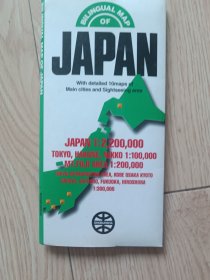 (英日双语地图) BILINGUAL MAP OF JAPAN：日本主要城市及景区