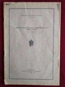 （1943年 英文原版）DIURNAL CHANGES IN THE CARBOHYDRATES OF WHEAT LEAVES 小麦叶片碳水化合物的日变化