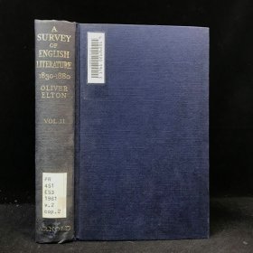 1965年 奥利弗·埃尔顿《英国文学概览，1830-1880年》（卷2），精装，A Survey of English Literature 1830-1880, volume 2