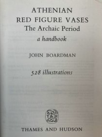 1975年 约翰·博德曼《雅典红色人物花瓶手册：古代时期》，平装，有插图，Athenian Red Figure Vases: The Archaic Period: A Handbook (Worl