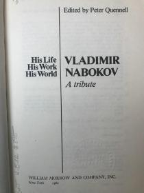 1980年，彼得·昆内尔编著《纳博科夫：他的生活、工作和世界》，十几幅插图，精装，Vladimir Nabokov: His Life, His Work, His World by Peter Qu