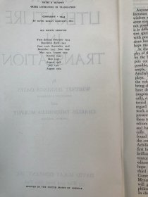 1967年 惠特尼·詹宁斯·奥兹《希腊文学译本》，精装，Greek Literature in Translation