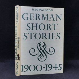 1960年，H.M.魏德森《德国短篇故事集，1900-1945》，精装，German Short Stories 1900-1945