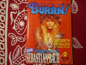 BURRN1999年2月刊音乐文化metal重金属rock&roll珍藏摇滚乐队海报日本音乐杂志kiss metallica marliyn manson hello ween ac/dc guns n' roses pantera sebastian bach