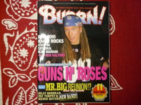 BURRN2002年11月刊音乐文化metal重金属rock&roll珍藏摇滚乐队海报日本音乐杂志metallica slipknot kiss guns n' roses mr.big bon jovi