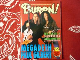 BURRN1998年12月刊音乐文化metal重金属rock&roll珍藏摇滚乐队海报日本音乐杂志kiss metallica marliyn manson hello ween ac/dc megadeth paul gilbert