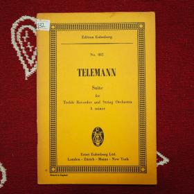 TELEMANN suite for treble recorder and string orchestra泰勒曼