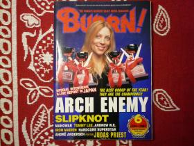 BURRN2002年6月刊音乐文化metal重金属rock&roll珍藏摇滚乐队海报日本音乐杂志ozzy osbourne marliyn manson slipknot iron maiden guns n' roses arch enemy