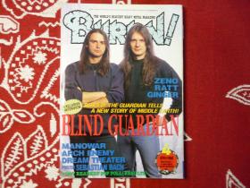 BURRN1998年4月刊音乐文化metal重金属rock&roll珍藏摇滚乐队海报日本音乐杂志blind guardian