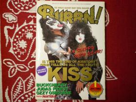 BURRN2002年1月刊音乐文化metal重金属rock&roll珍藏摇滚乐队海报日本音乐杂志kiss marliyn manson slipknot bon jovi mr.big ozzy osbourne buckcherry pantera