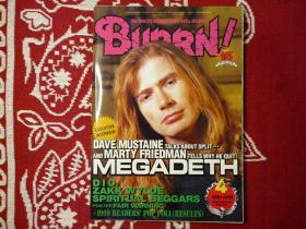 BURRN2000年4月刊音乐文化metal重金属rock&roll珍藏摇滚乐队海报日本音乐杂志kiss metallica marliyn manson hello ween ac/dc guns n' roses megadeth