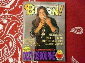 BURRN1997年12月刊音乐文化metal重金属rock&roll珍藏摇滚乐队海报日本音乐杂志ozzy osbourne