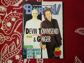 BURRN1998年10月刊音乐文化metal重金属rock&roll珍藏摇滚乐队海报日本音乐杂志devin townsend&ginger