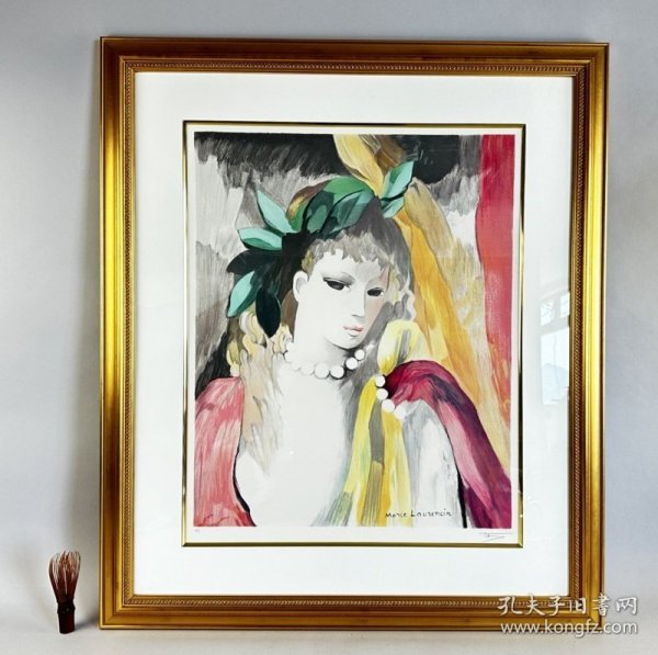 法国   Marie Laurencin 罗兰珊  【月桂树】  手刷石版画    H.C 限量版    刷师签名   赠原装实木画框85*73cm     美人画   进口原版装饰画    玛丽.劳伦森   月佳树