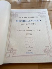 米开朗基罗 梵蒂冈 西斯廷教堂壁画 豪华版 全2册+1册解说 大4开精装 米开朗琪罗 Michelangelo 天顶画 日本直发包邮9品 GLI AFFRESCHI DI MICHELANGELO NEL VATICANO
