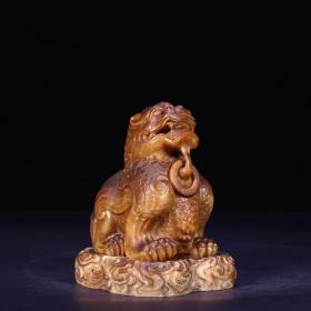 回流：老寿山田黄石雕瑞兽香薰。