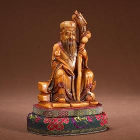 旧藏 文宝款寿山石天官形造像