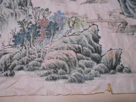 郝俊生大幅国画一幅：春山叠翠图。