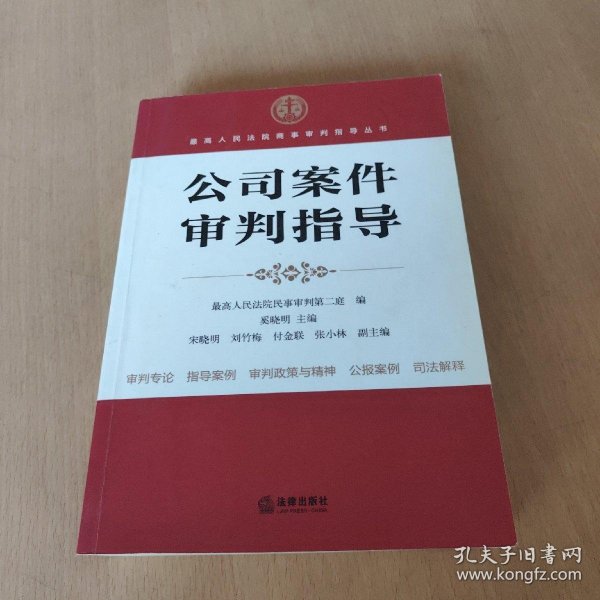 最高人民法院商事审判指导丛书：公司案件审判指导