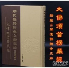 大佛顶首楞严经 楞严经 精装16开汉语拼音大字 历代佛教经典文献集成