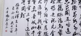 军事科学院军建部副部长，少将杨春长录毛主席诗词“长征”书法（大幅）