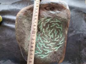 翡翠原石赌石，尺寸如图，重40斤。